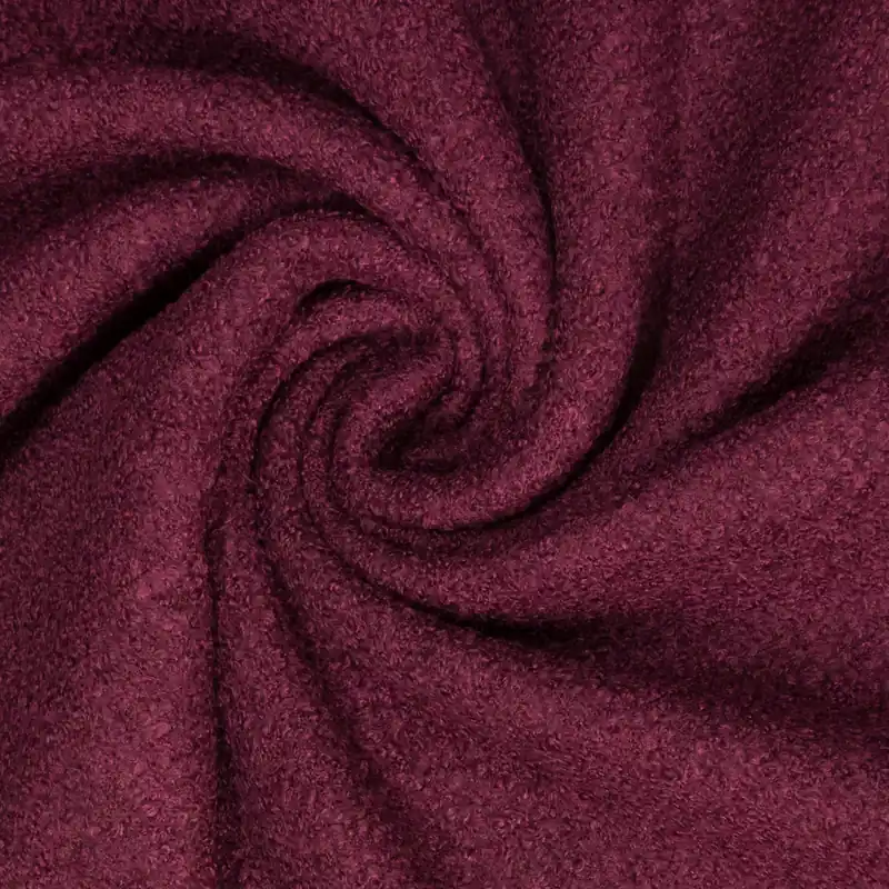 Boucléstrick, bordeaux, uni Premium