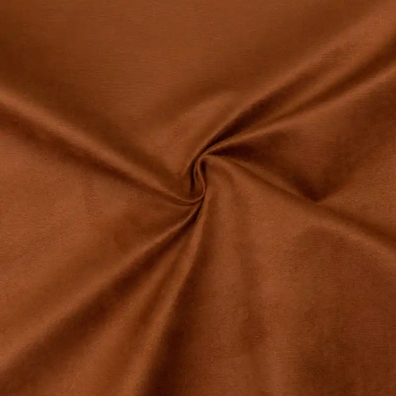 Garantierte Lieferung Velourlederimitat, rotbraun, uni