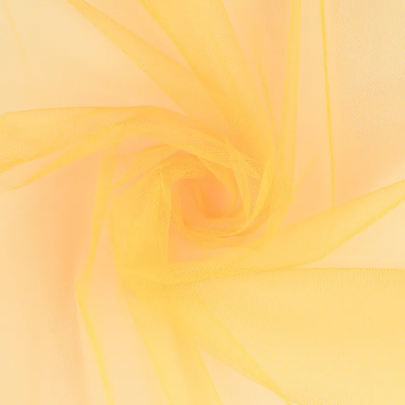 Exklusiv Tüllstoff, dunkelgelb, uni
