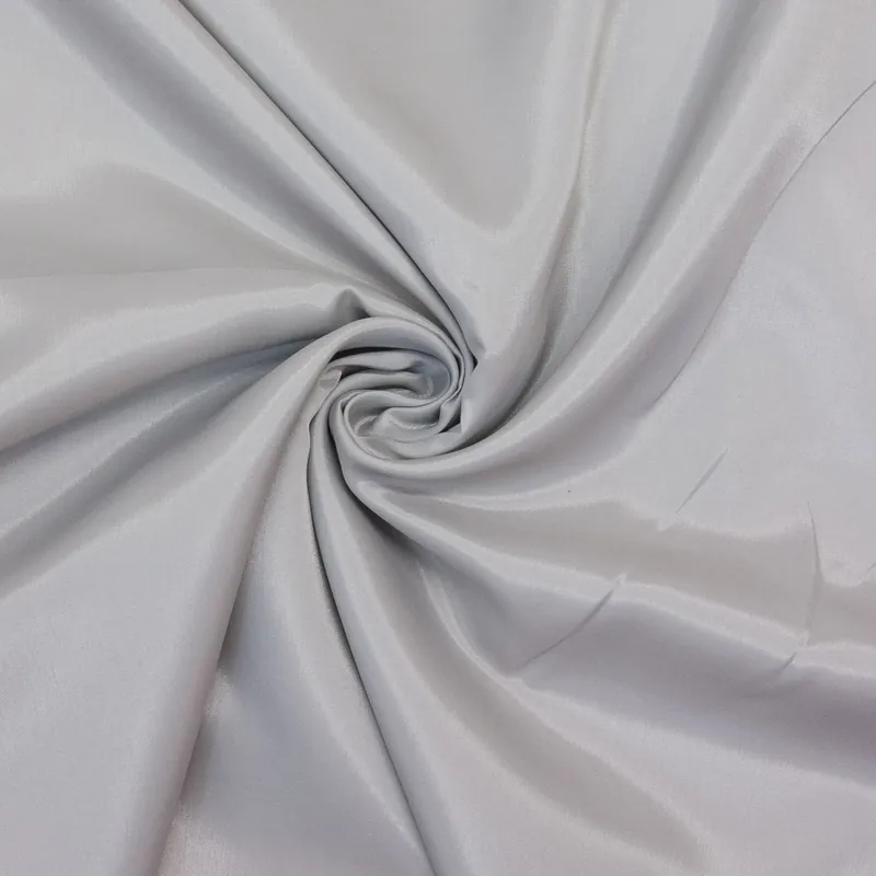 Garantierte Lieferung Futterstoff, Taft, hellgrau, uni