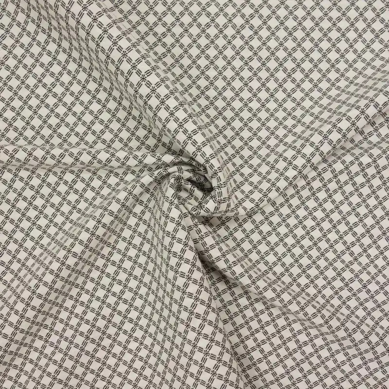 Double Face, Jacquard, ecru, schwarz, grafisch gemustert Rabatt