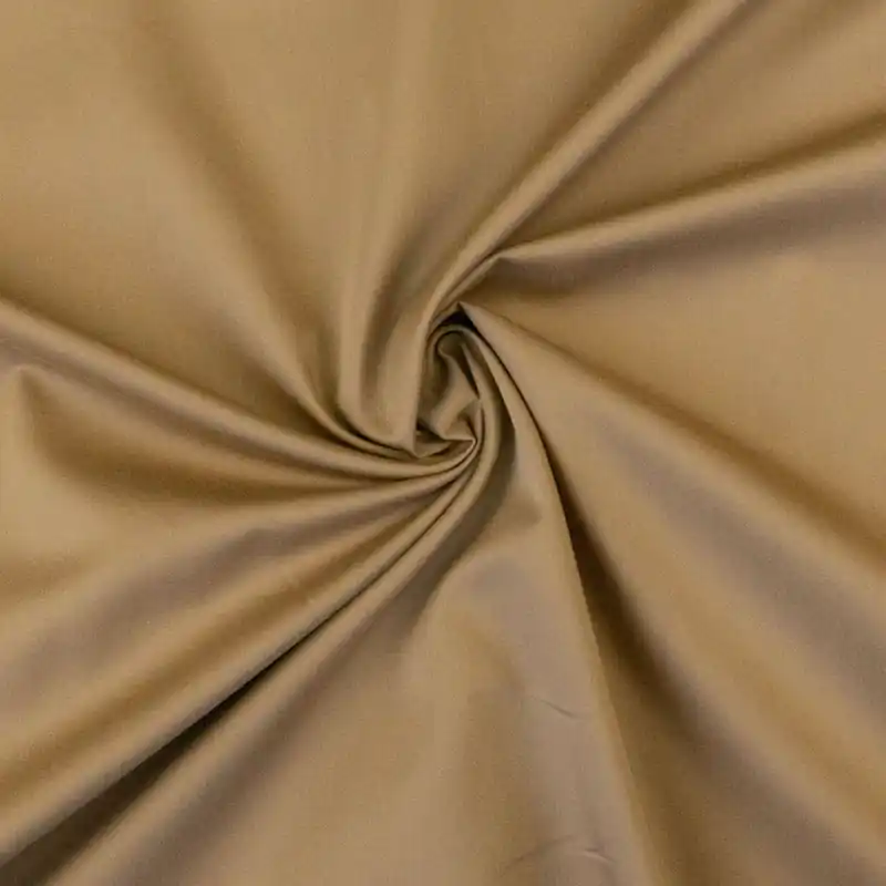 Baumwollstoff, Satin, beigebraun, uni Expressversand