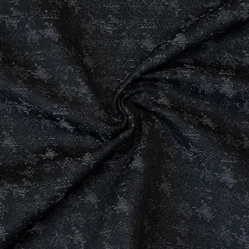 Jacquard, Hahnentritt, Glanzeffekt, schwarz, grau Zertifiziert