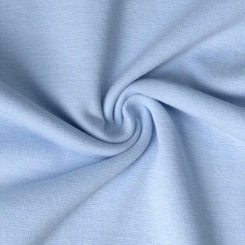 Garantierte Lieferung elastischer Bündchenstoff, hellblau, uni
