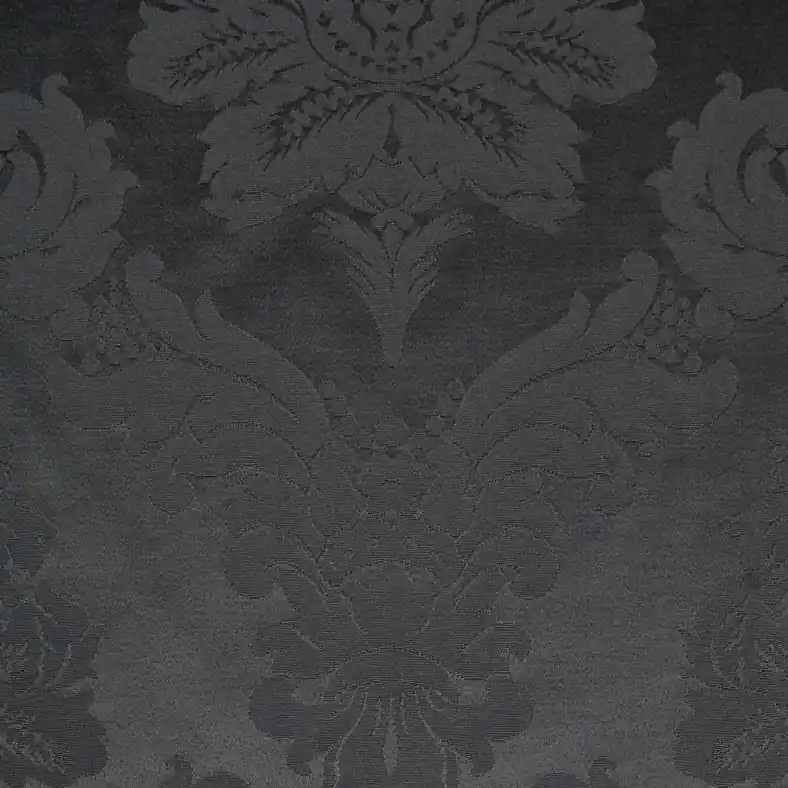 Sichere Zahlung Dekostoff, Damast, anthrazit, Arabesken, 2,80m Breite