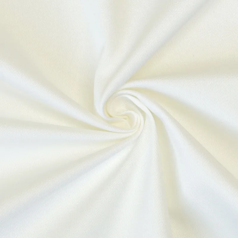 Limited Edition elastischer Feinköper, uni, offwhite