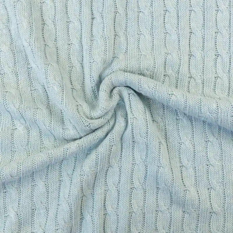 Wollstoff, Strickstoff, pastellblau, uni, grafisch gemustert Wochenendangebot