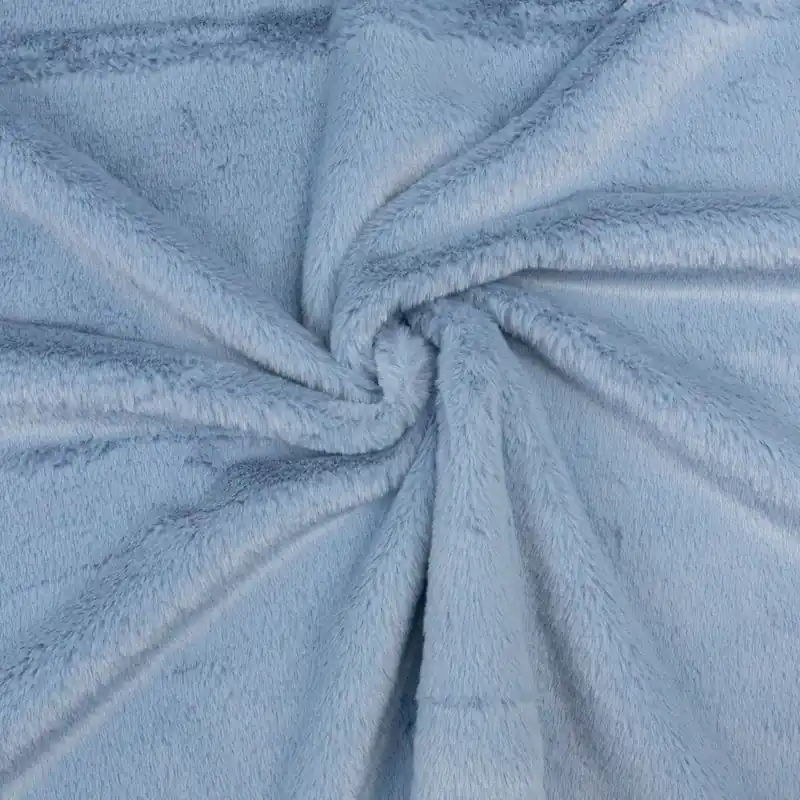 weiches Fellimitat, hellblau, uni Neuheit