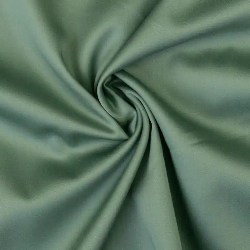 Leichter Baumwollstoff, Satin, salbeigrün, uni Super-Preis