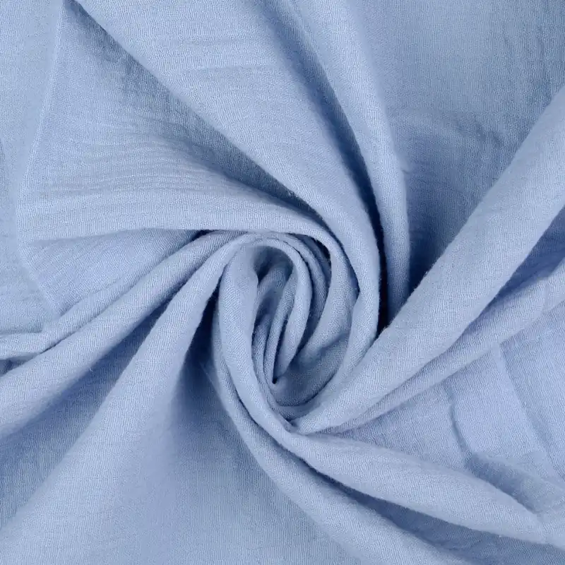 Preis Gesenkt Baumwollstoff, Musselin, hellblau, uni
