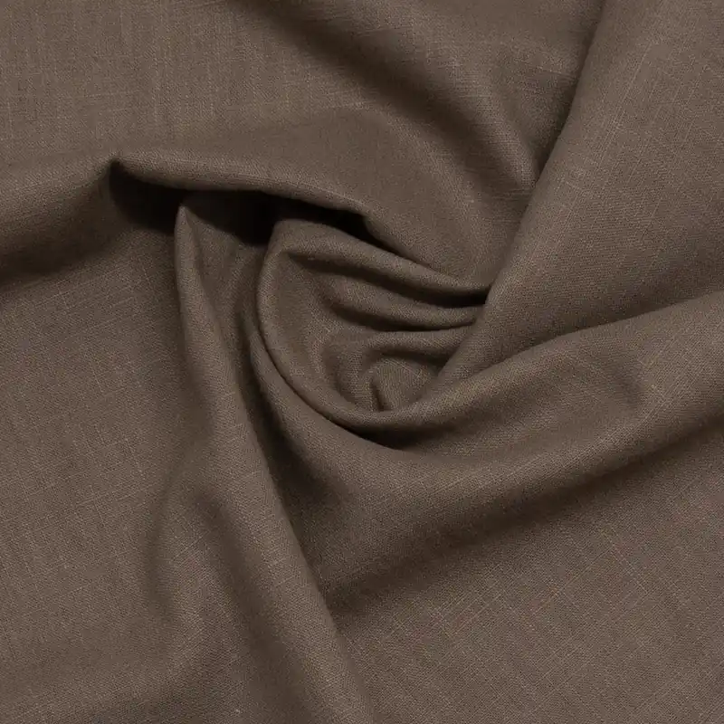 Super-Preis Leinenstoff, taupe, uni