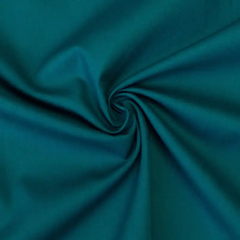 Baumwollstoff, Cretonne, petrol, uni Markenware