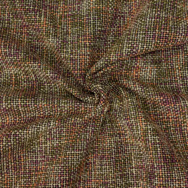 Polsterstoff, grüntöne, beige, lila, schwarz, Webstruktur Must-Have