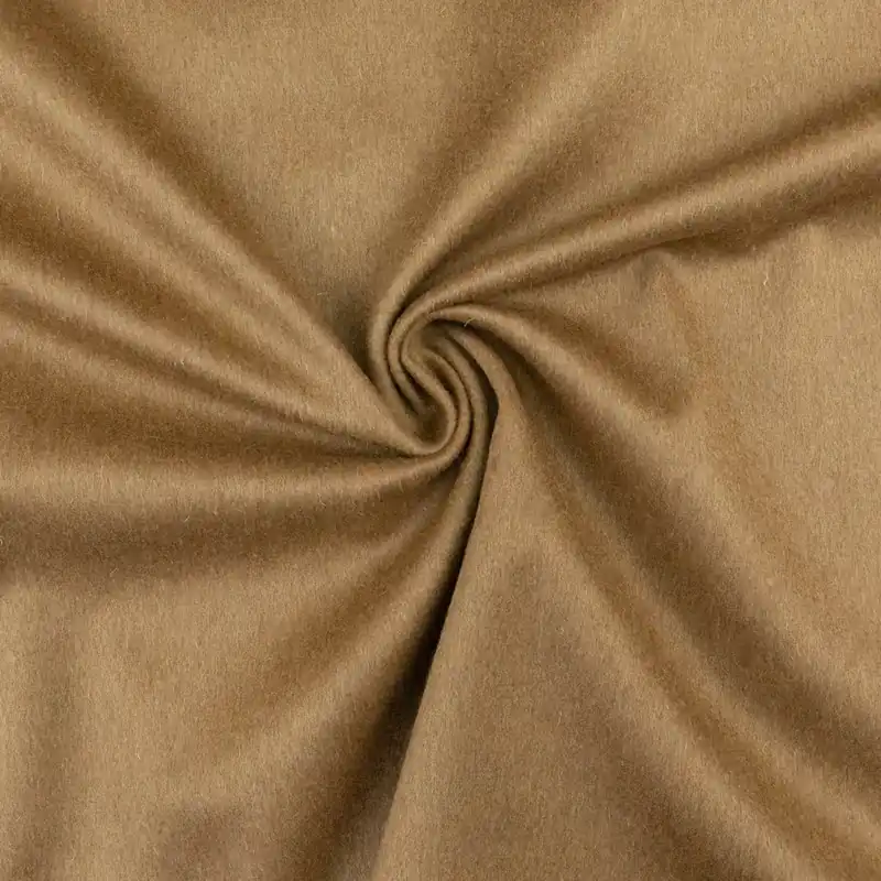 Leichter Wollstoff, Mantelvelour, hellbraun, uni Hochwertig