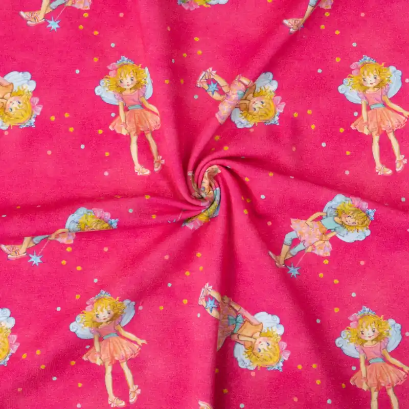 Nur Für Kurze Zeit Baumwolljersey, pink, türkistöne, Filmmotive