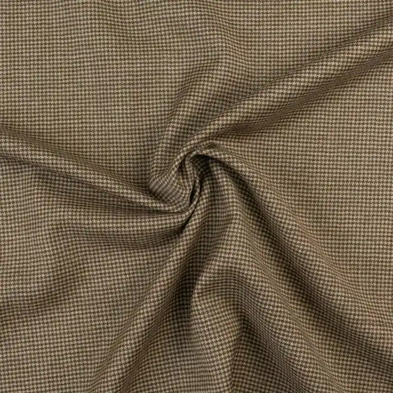 Gratis Versand Kammgarn, braun, beige, Hahnentritt