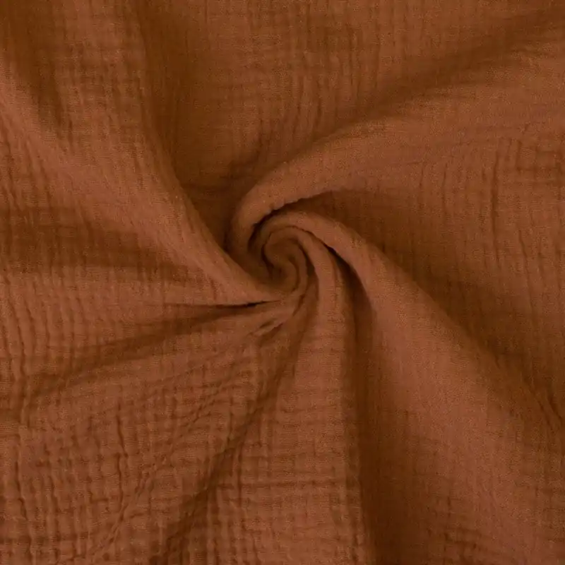 Baumwollstoff, Musselin, karamell, uni Finale Aktion