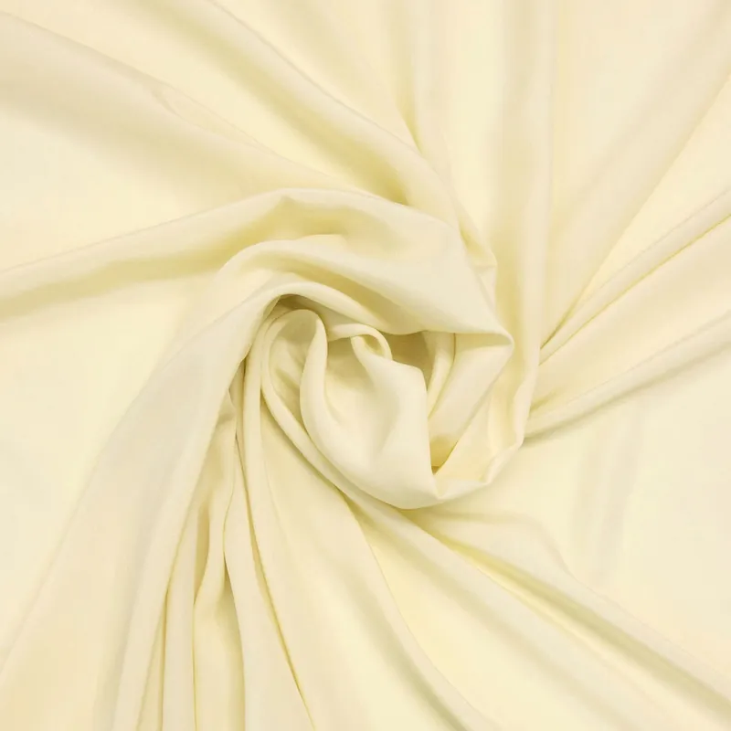 Seidenstoff, Crêpe de Chine, pastellgelb, uni Preis Gesenkt