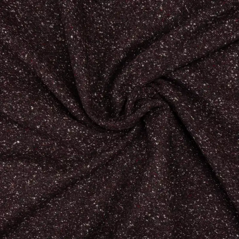 Knallerangebot Wollstoff, Tweed, dunkelgrau, creme, dunkelrot, meliert