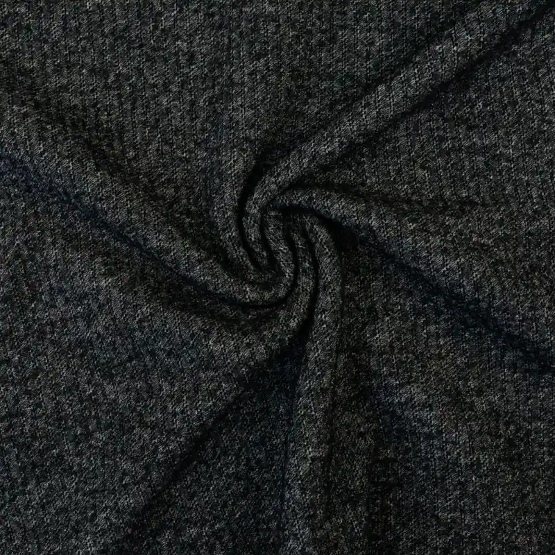 Neue Kollektion Wollstoff, Feinstrick, schwarz, offwhite, Streifen