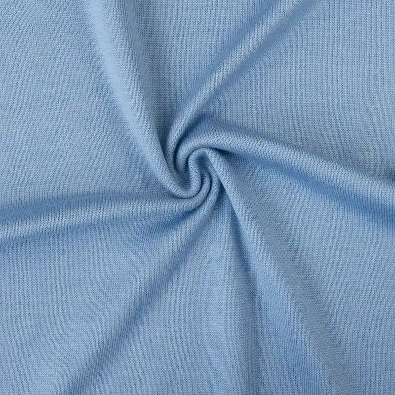 Weicher Wollstoff, Feinstrick, mittelblau, uni Jetzt Bestellen