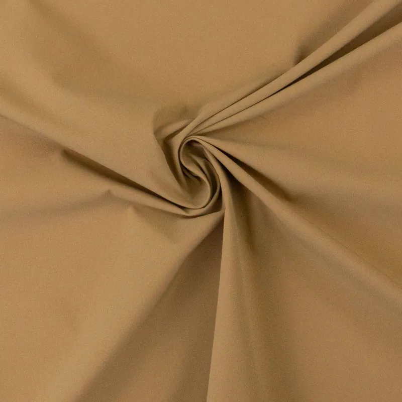 Exklusiv Feines Kunstfasergewebe, hellbraun, uni