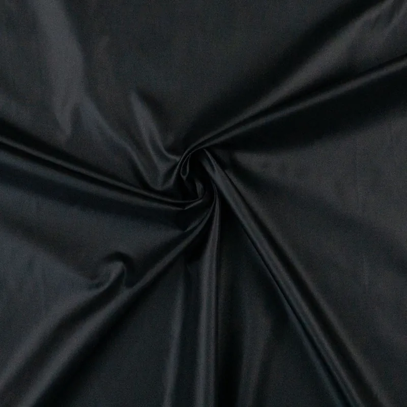 Im Trend Feines Kunstfasergewebe, Taft, schwarz, uni
