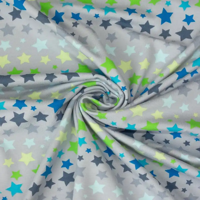 Baumwolljersey, Kindermotive – grafisch gemustert, hellgrau Sofort Bestellen