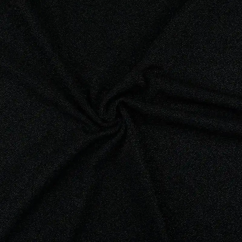 Hochwertig Elastisches Effektgewebe, schwarz, Glanzeffekt