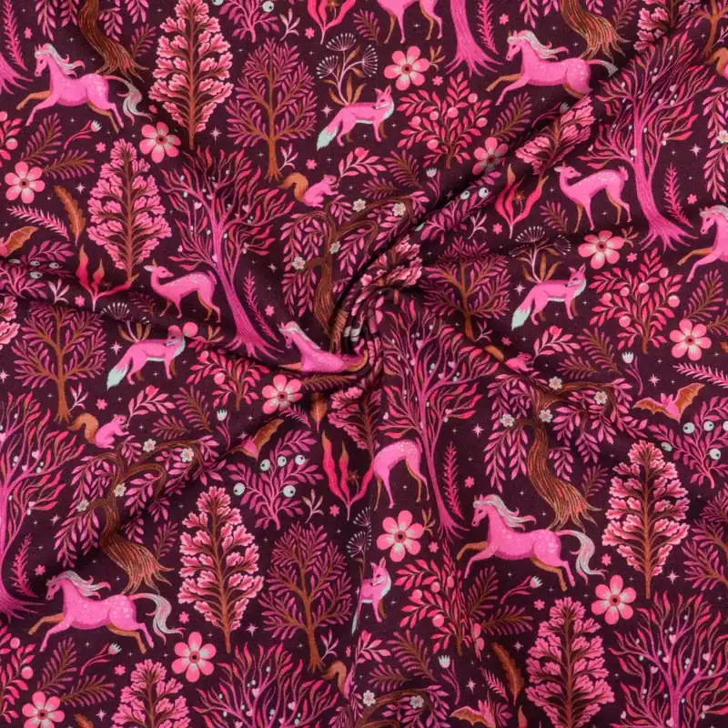 Must-Have French Terry, rosatöne, Kindermotive – Tiere