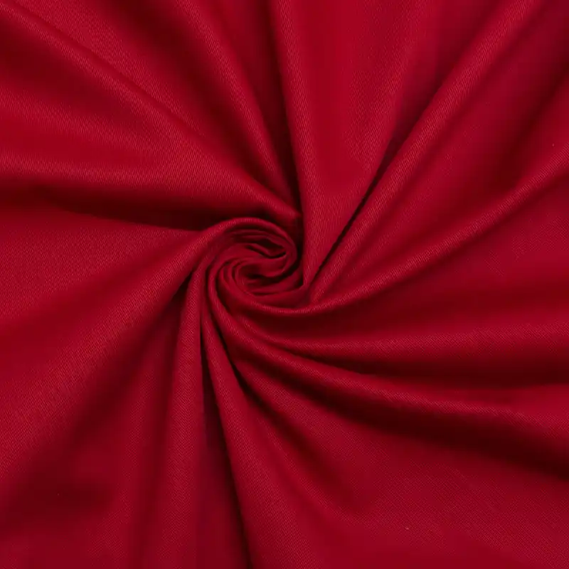 Neue Kollektion Mittelschwerer Baumwollstoff, Köper, rot, uni