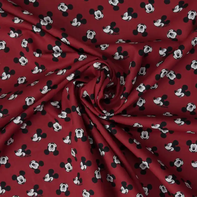 Expressversand Baumwollstoff, Popeline, bordeaux, schwarz, weiß, Filmmotive