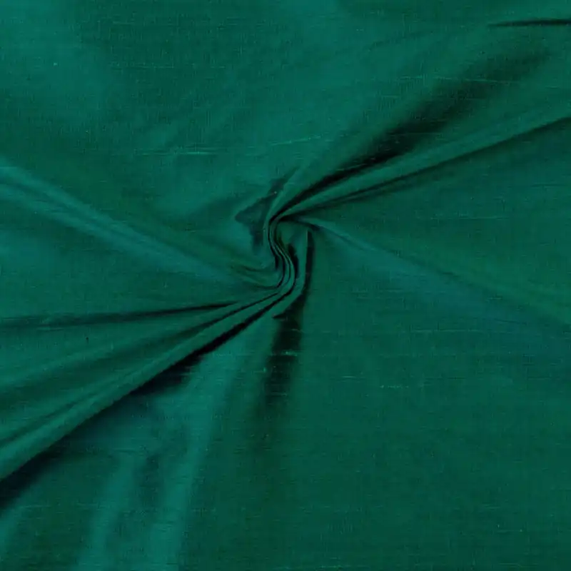 Seidenstoff, Dupionseide, dunkelgrün, changierend Direktkauf