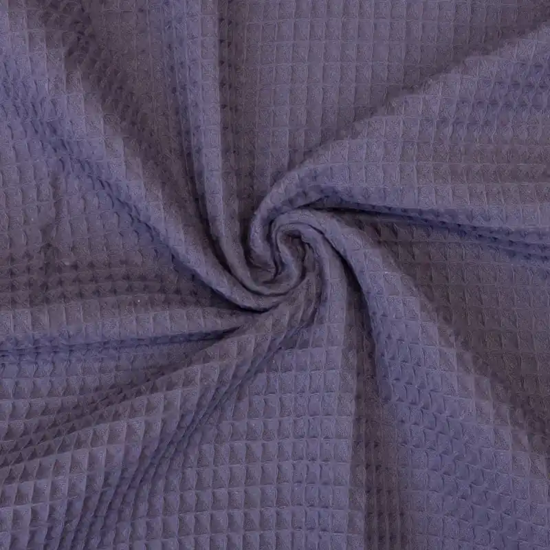 Neu Baumwollstoff, Waffelpiqué, lila, uni, Webstruktur