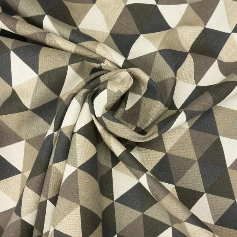 Dekostoff, Panama, grautöne, schwarz, weiß, natur, grafisch gemustert Wochenendangebot