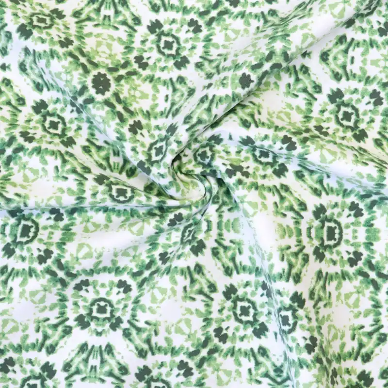 Letzte Chance Bengaline, offwhite, grüntöne, grafisch gemustert