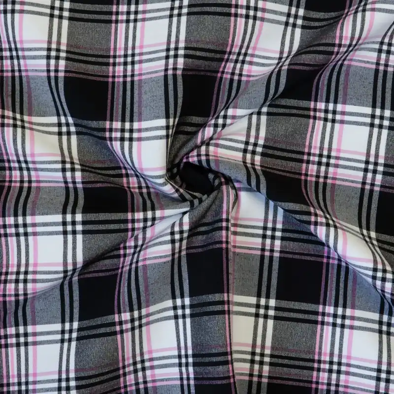 Kostenloser Rückversand Bengaline, schwarz/weiß, rosa, Webkaro