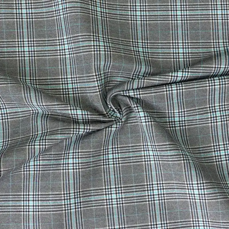 Bengaline, schwarz, weiß, petrol, türkis, Glencheck Versand Am Gleichen Tag