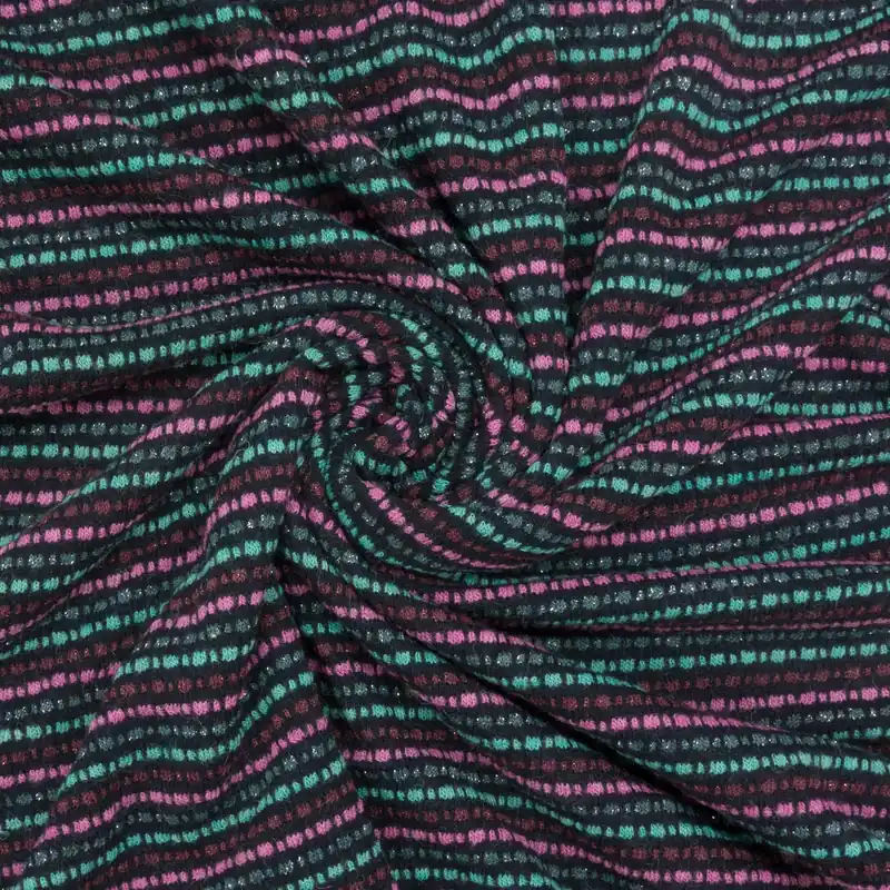 Gratis Versand Jacquardstrick, silber, dunkelblau, Webstreifen, Glanzeffekt