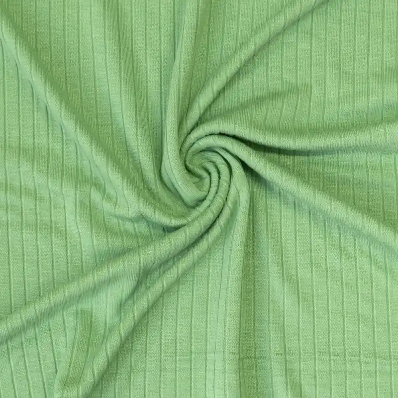 Begrenztes Angebot Viskosejersey, grün, uni, feine Rippe