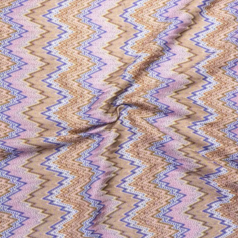 Feinstrick, braun, rosa, blau, beige, Chevron-Muster Hochwertig