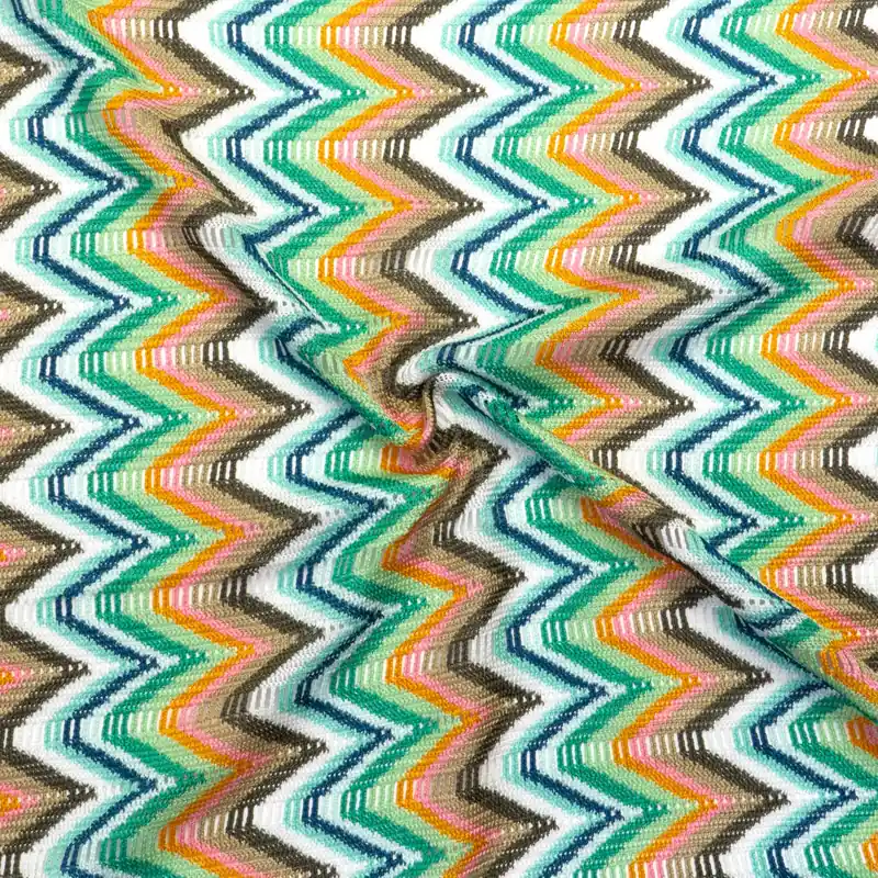 Feinstrick, grüntöne, orange, rosa, weiß, Chevron-Muster Heißes Angebot
