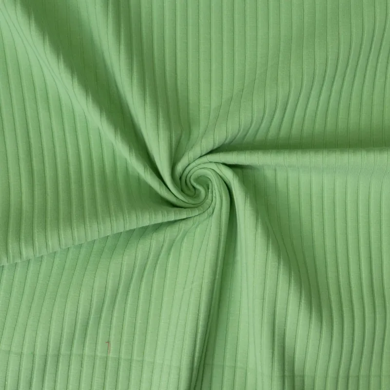 Baumwolljersey, mint, uni, gerippt Preisknaller