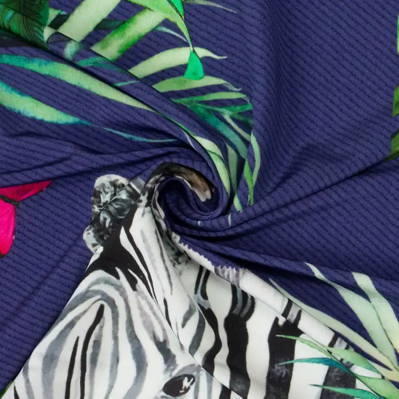 Hochwertig Viskosejersey, schwarz/weiß, dunkelblau, grün, pink, Tiermotive, florale Motive