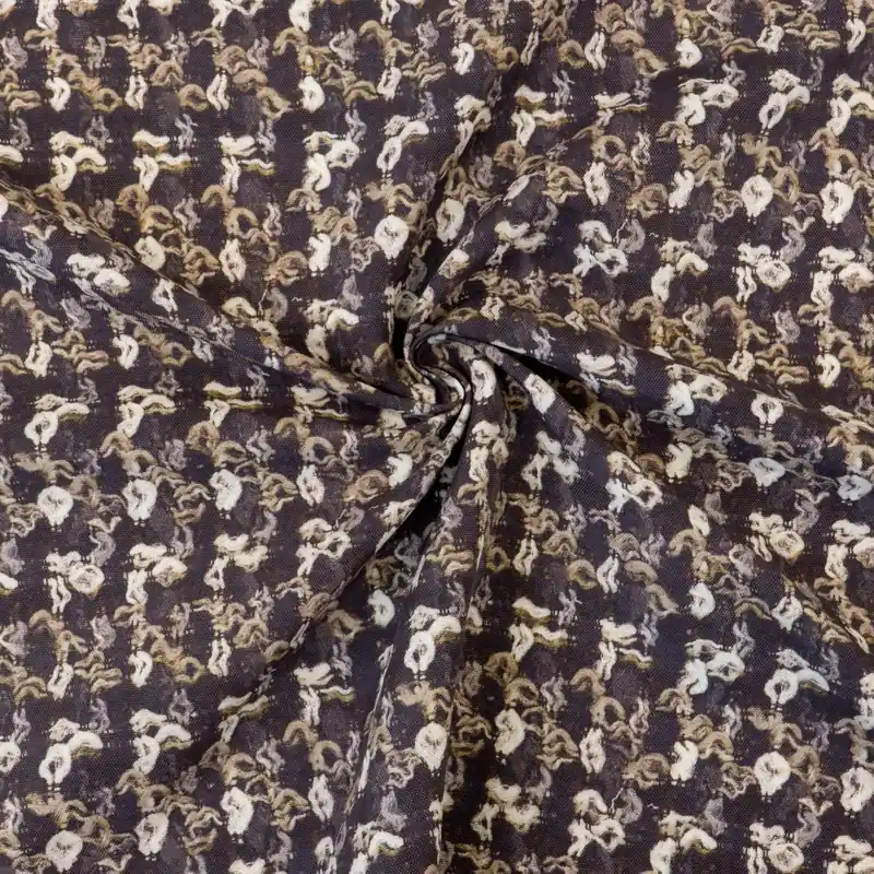 Jetzt Zugreifen Kunstfasergewebe, grafisch gemustert, bordeaux, beigebraun, offwhite