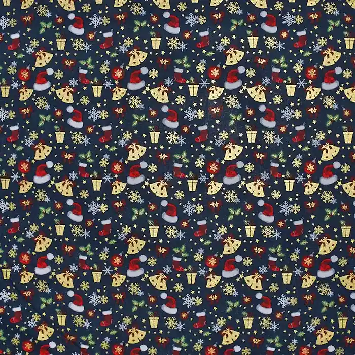 Baumwolle, Popeline, festlich, 28544-008, blau Versand Am Gleichen Tag