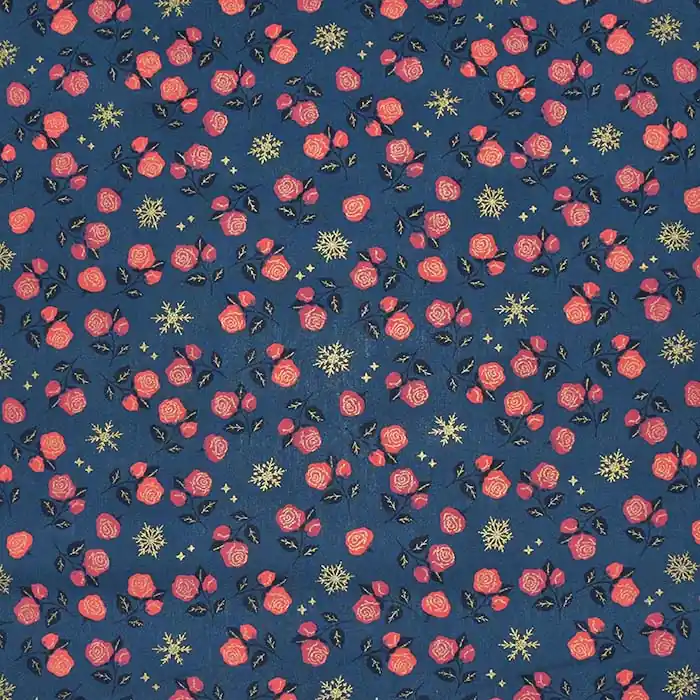 Mengenrabatt Baumwolle, Popeline, festlich, 28554-007, blau