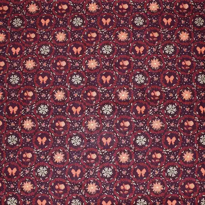 Baumwolle, Popeline, festlich, 28555-018, bordeaux Begrenztes Angebot