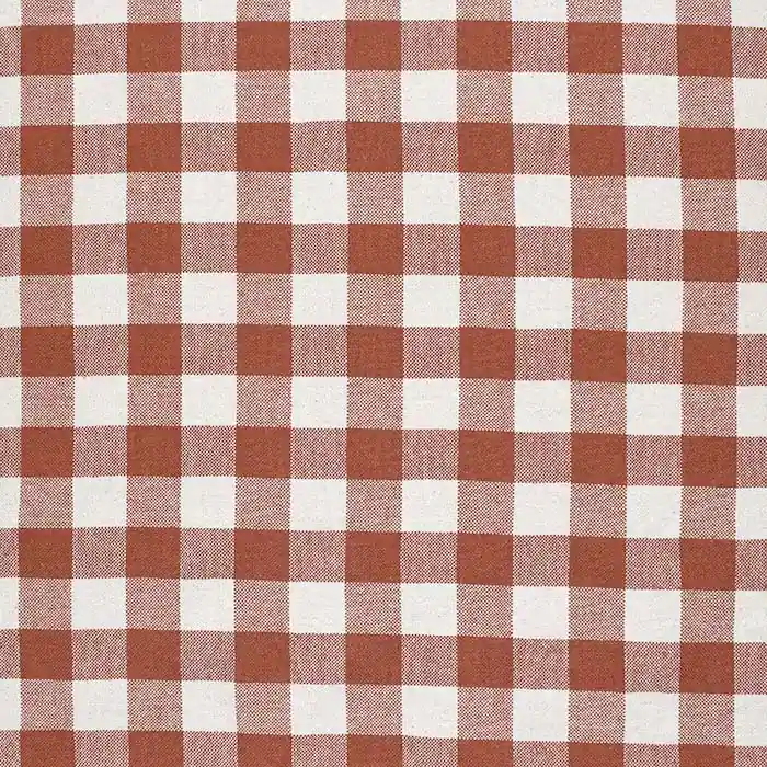 Dekobaumwolle, Karo, 28741-4, ziegelfarben Rabatt