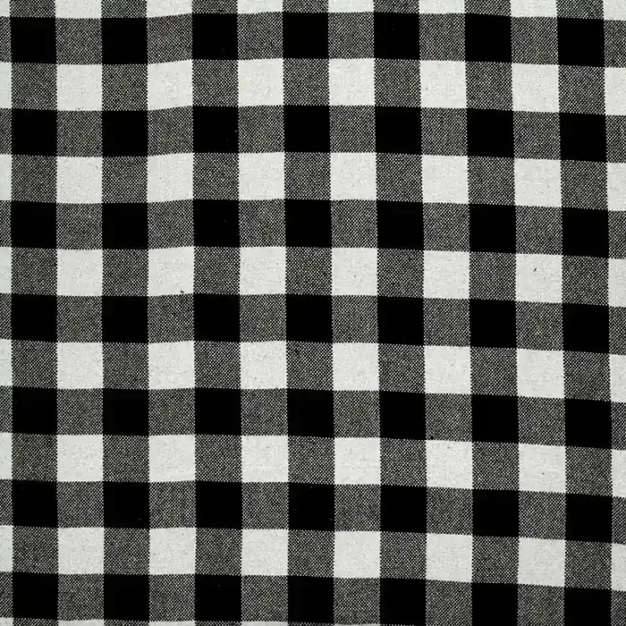 Schneller Versand Dekobaumwolle, Karo, 28741-1, schwarz